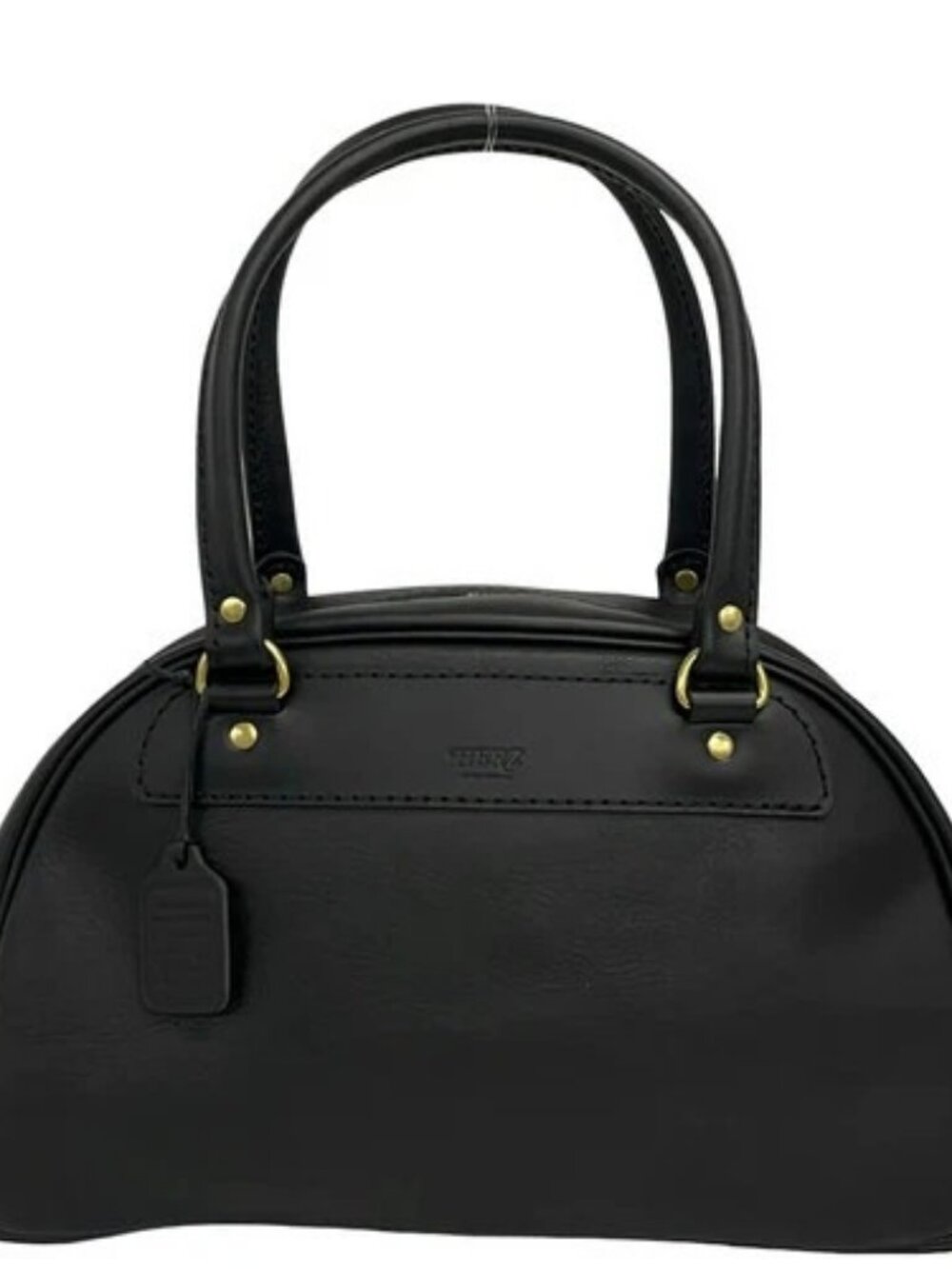 HERZ Black Leather Handbag